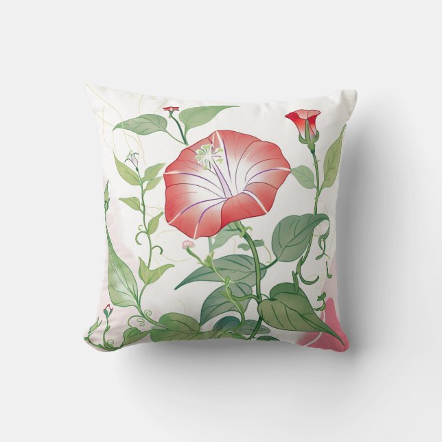 Mexican Morning Glory Square Pillow Kussen (Voorkant)