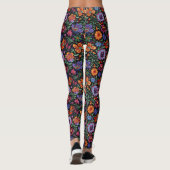 Mexican Otomi Folk Floral Colorful Leggings (Achterkant)