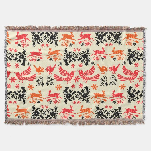 Mexican Otomi Home Decor Deken (Voorkant)