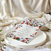 Mexican Otomi Tenangos Fiesta Folk Art Wedding Kaart