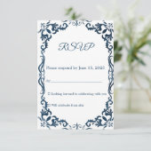 Mexican Papel Picado Wedding RSVP Card (Staand voorkant)