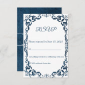 Mexican Papel Picado Wedding RSVP Card (Voorkant / Achterkant)