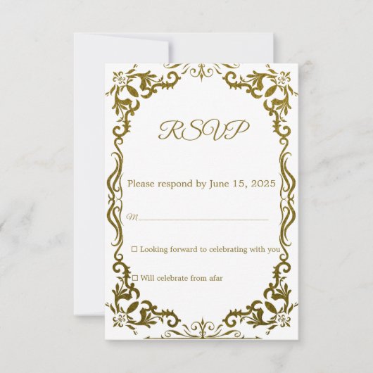 Mexican Papel Picado Wedding RSVP Card (Voorkant)