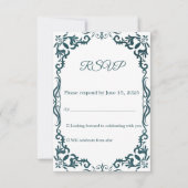 Mexican Papel Picado Wedding RSVP Card (Voorkant)