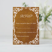 Mexican Papel Picado Wedding RSVP Card (Staand voorkant)