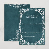 Mexican Papel Picado Wedding RSVP Card Kaartje (Voorkant / Achterkant)