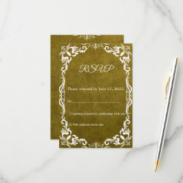 Mexican Papel Picado Wedding RSVP Card Kaartje