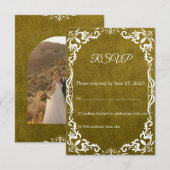 Mexican Papel Picado Wedding RSVP Card Kaartje (Voorkant / Achterkant)