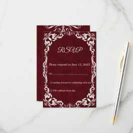 Mexican Papel Picado Wedding RSVP Card Kaartje