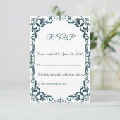 Mexican Papel Picado Wedding RSVP Card Kaartje (Staand voorkant)