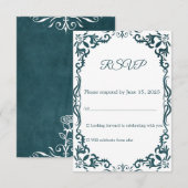 Mexican Papel Picado Wedding RSVP Card Kaartje (Voorkant / Achterkant)