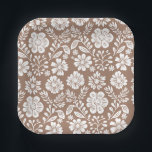 Mexican Pattern Baby shower Terracotta Papieren Bordje<br><div class="desc">Dit is een product van het Cielito Lindo Mexican Baby shower thema, een favoriet voor degenen die houden van een mix van elegantie en cultuurcharme. Dit ontwerp heeft een warme, neutrale terracotta achtergrond die uitnodigend en gezellig aanvoelt, geaccentueerd met delicate witte bloemen. Of je nu een intiem en sereen baby...</div>