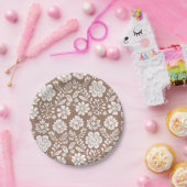 Mexican Pattern Baby shower Terracotta Papieren Bordje (Feest)