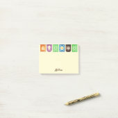 Mexican Picado Banner DIY Jouw naam Post-it Notes (Op bureau)