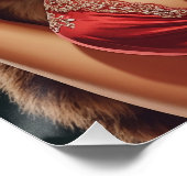 Mexican Pin-Up houdt Schattigee kat vast Perfect Poster (Hoek)