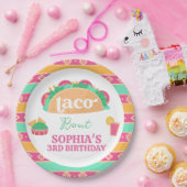 Mexican Pink Fiesta Taco Bout Verjaardagspapier Bo Papieren Bordje (Feest)