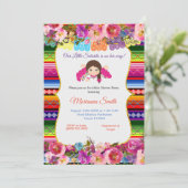 Mexican Pink senorita Fiesta Girl Baby shower Kaart (Staand voorkant)