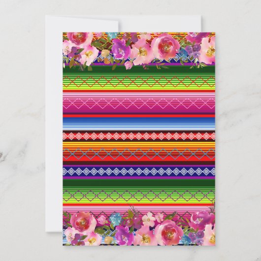 Mexican Pink senorita Fiesta Girl Baby shower Kaart (Achterkant)