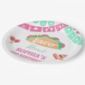 Mexican Pink Taco Bout Fiesta Verjaardagspapier Bo Papieren Bordje (Gekanteld)