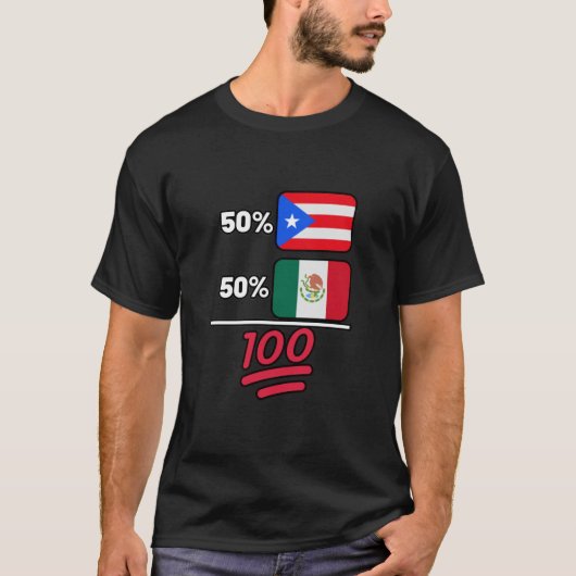 Mexican Plus Puerto Rican Mix erfgoed T-shirt (Voorkant)