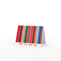 Mexican Poncho Serape card Sjabloon – Aangepaste t