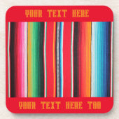 Mexican Poncho Serape Onderzetter – aangepaste tek (Voorkant)