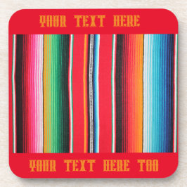 Mexican Poncho Serape Onderzetter – aangepaste tek