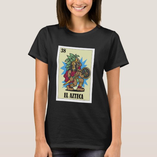 Mexican Pride Aztec Warrior Design - El Azteca T-shirt (Voorkant)