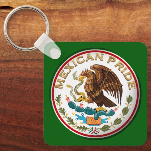 Mexican Pride (Eagle from Mexican Flag) Sleutelhanger (Voorkant)