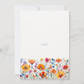 Mexican Rancho Floral Waterverf Elegante bruiloft Kaart (Achterkant)