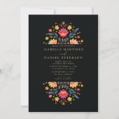 Mexican Rancho Modern Elegant Floral Lijst Wedding Kaart (Voorkant)