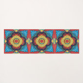 Mexican red talavera tile yogamat (Achterkant (horizontaal))