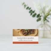 Mexican Restaurant Photo Catering Service Visitekaartje (Staand voorkant)