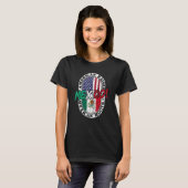 Mexican Roots American Raised Patriotic Mexico And T-shirt (Voorkant volledig)