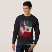 MEXICAN ROOTS Half-American Flag MEXICO Trui (Voorkant volledig)
