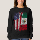 MEXICAN ROOTS Half-American Flag MEXICO Trui (Voorkant)