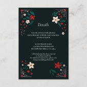 Mexican Rustic Elegant Christmas Wedding Details Informatiekaartje (Voorkant)