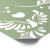 Mexican Sage Green Baby shower Welkom Poster (Hoek)