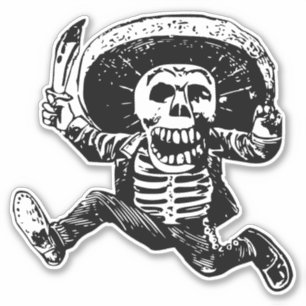 Mexican skeleton sticker