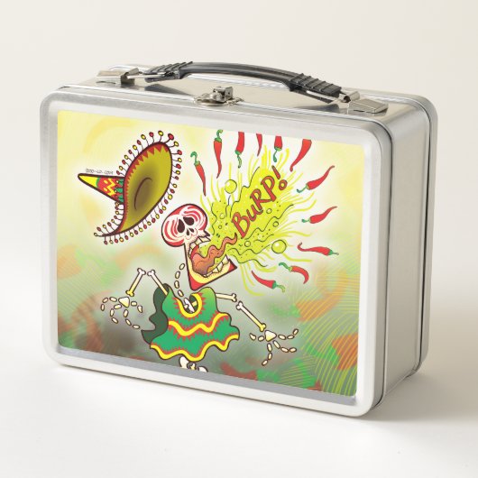 Mexican skeletons in trouble with hot chili pepper (Voorkant)