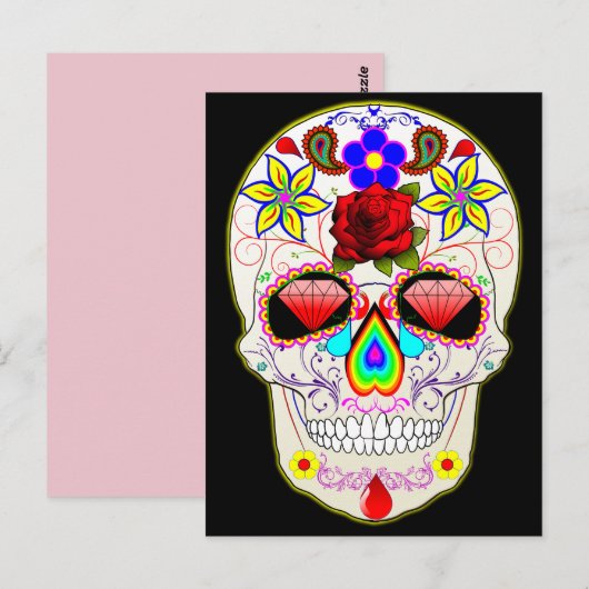 mexican skull briefkaart (Voorkant / Achterkant)