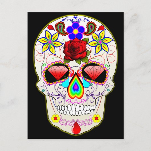 mexican skull briefkaart (Voorkant)