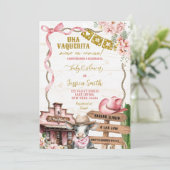 Mexican Spanish Girl Little Cowgirl Baby Shower Kaart (Staand voorkant)