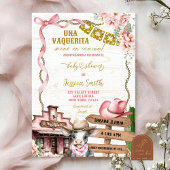 Mexican Spanish Girl Little Cowgirl Baby Shower Kaart