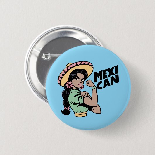MexiCAN-Stickers Ronde Button 5,7 Cm (Voorkant /achterkant)