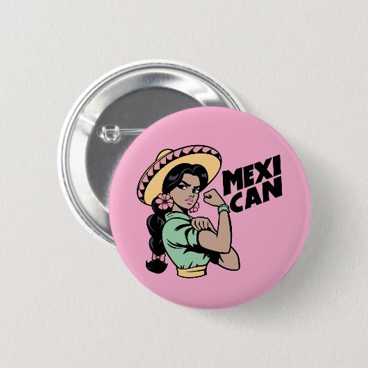 MexiCAN-Stickers Ronde Button 5,7 Cm (Voorkant /achterkant)
