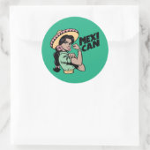 MexiCAN-Stickers Ronde Sticker (Tas)