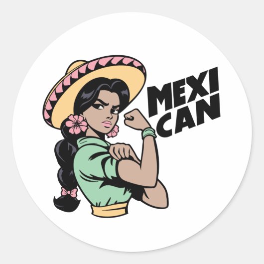 MexiCAN-Stickers Ronde Sticker (Voorkant)