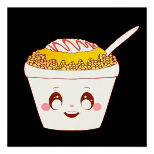 Mexican Street Esquity maïs in een kopje glanzend Perfect Poster