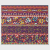 Mexican style traditional fabric patchwork abstrac cadeaupapier (Vlak)